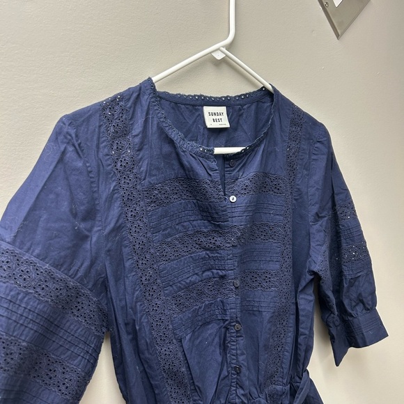 Sunday Best Soraya Pure Indigo Blue Midi Dress - Picture 2 of 4